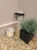 Plastic Outlet Shelf, Cell Phone Tablet Charging Station, Wall Mount Docking Organizer